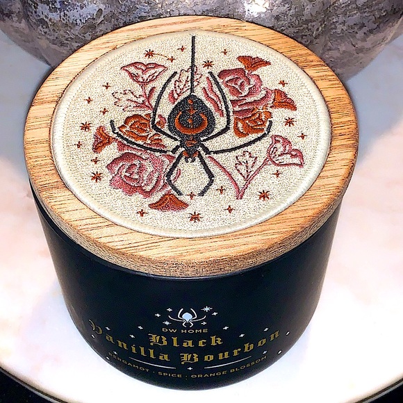DW HOME CANDLE BLACK VANILLA BOURBON 2 WICK NEW CEDARWOOD SPIDER - Picture 3 of 7